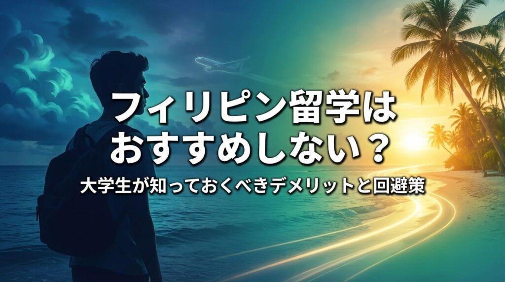 フィリピン留学で大学生が知っておくべきデメリットと回避策