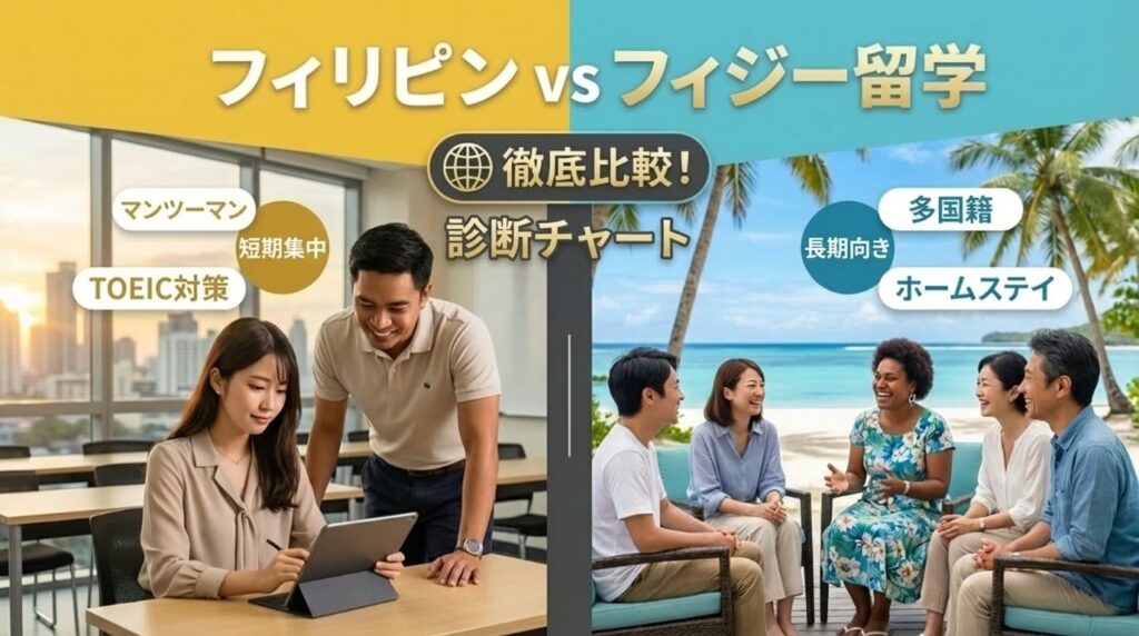 フィリピン留学とフィジー留学を徹底比較