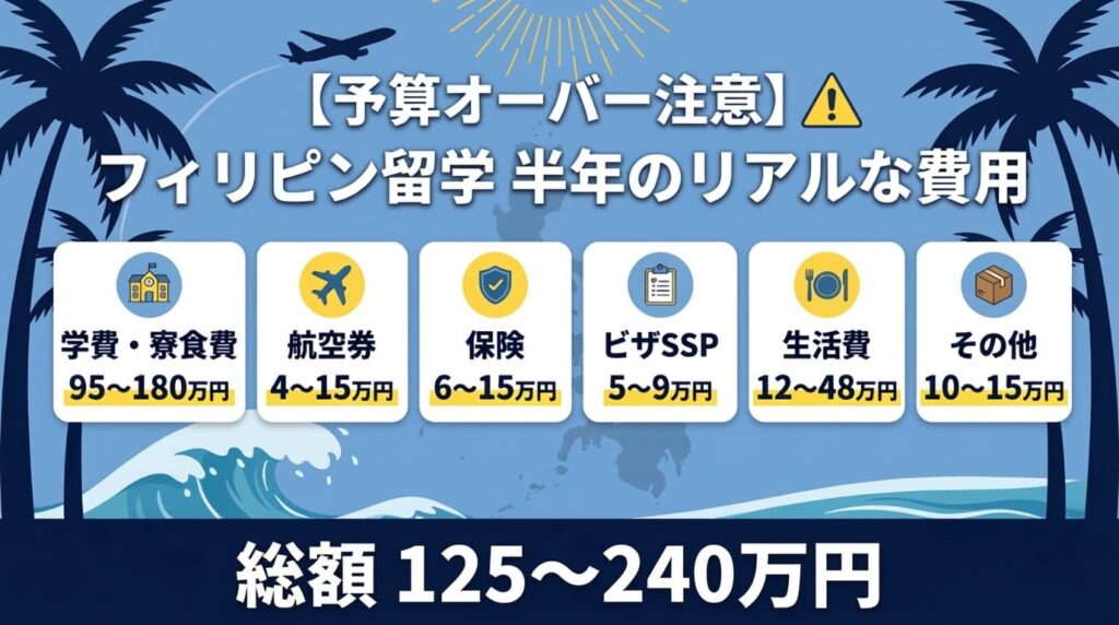 フィリピン留学半年の費用徹底解説